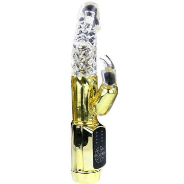 Vibratore Rabbit Oro e Nero con 12 Funzioni di Vibrazione